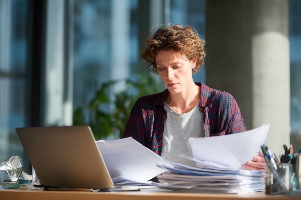 business owner reviewing insurance options